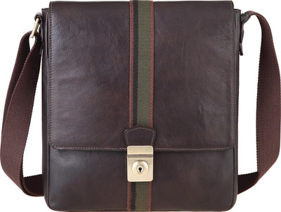 

Hidesign Men & Women Casual Brown Genuine Leather Sling Bag