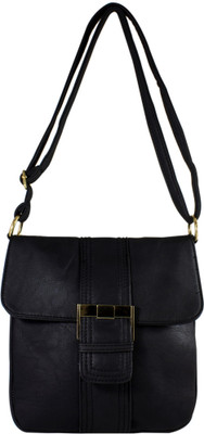 

Heels & Handles Women Casual Black Leatherette, PU Sling Bag
