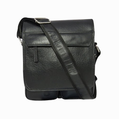 

Chimera Leather Men & Women Casual Black Genuine Leather Sling Bag