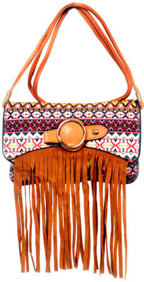 

Frosty Fashion Women Casual Tan PU Sling Bag