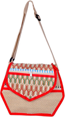 

Ratash.com Women Casual Beige Jute Sling Bag