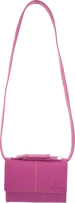 Fashion Leather Women Casual Pink Leatherette Sling Bag