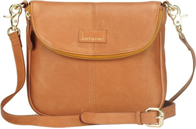 

Justanned Women Formal Brown Genuine Leather Sling Bag