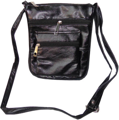 

Good Life Stuff Women Casual Black Leatherette Sling Bag