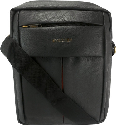 Evookey Boys & Girls Casual Black Leatherette Sling Bag