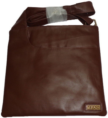 

Kan Women Casual Brown Genuine Leather Sling Bag