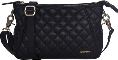

Justanned Women Casual Black Genuine Leather Sling Bag