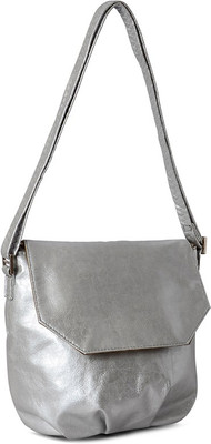 Baggit Women Casual Silver Rexine Sling Bag