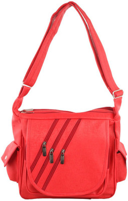 

Vouch Women Casual Red Leatherette Sling Bag