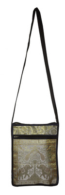 

Lal Haveli Women Casual Blue Silk Shoulder Bag
