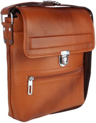

Umda Men & Women Formal Tan Genuine Leather Sling Bag