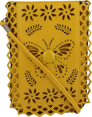 

Lino Perros Women Casual Yellow Leatherette Sling Bag