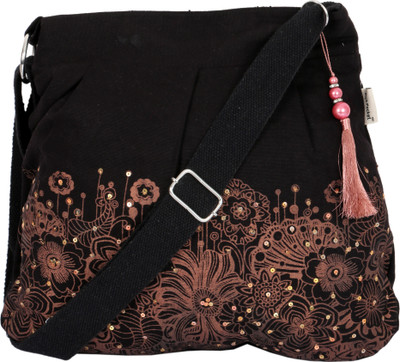 

Pickpocket Women Casual Brown Canvas Sling Bag
