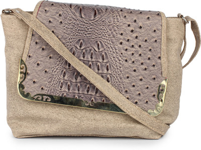

Star Style Women Casual Beige Leatherette Sling Bag