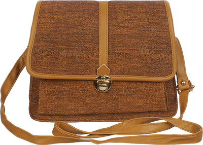 

Belladona Girls Casual Brown PU Sling Bag