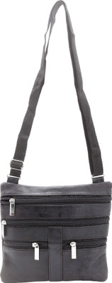 

Krest Women Casual Black Genuine Leather Sling Bag