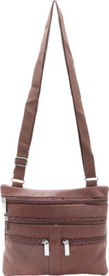 

Krest Women Casual Brown Genuine Leather Sling Bag