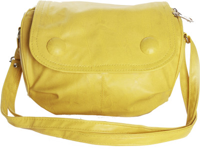 Felicita Girls Casual Yellow PU Sling Bag