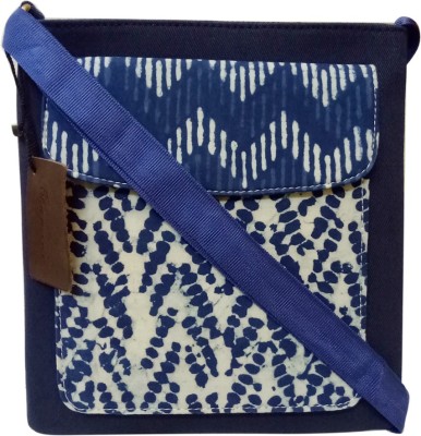 

Bhamini Women Blue Canvas Sling Bag