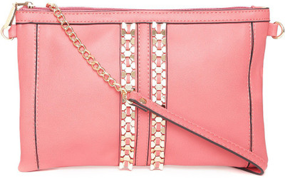 

Addons Women Casual Pink PU Sling Bag