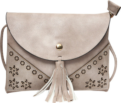 

Hawai Girls Evening/Party Grey PU Sling Bag