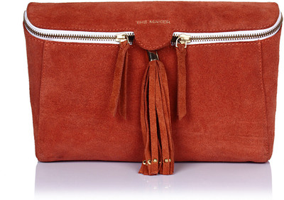 

THE MAKER Women Casual Orange Leatherette Sling Bag