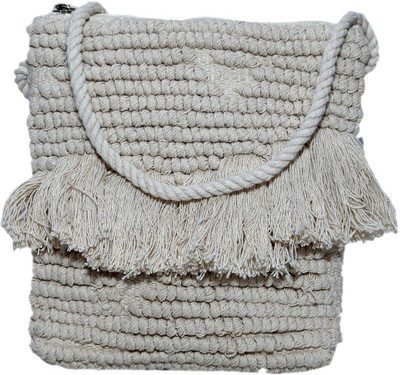 

Diwaah Women Casual Beige Cotton Sling Bag