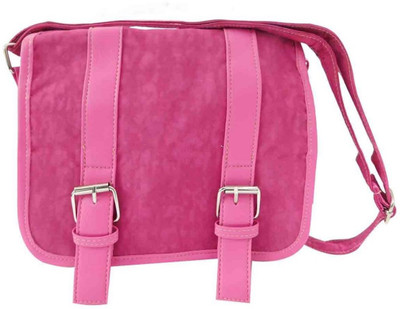 

Laviva Girls Casual Pink Nylon Sling Bag