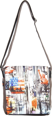 

Anekaant Women Casual Multicolor Canvas, PU Sling Bag