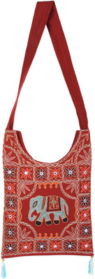 

Rajrang Women Casual Maroon, Grey Cotton Sling Bag, Grey;maroon