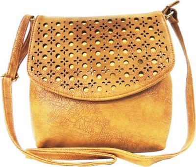 

Alifs Girls Casual Beige Leatherette Sling Bag