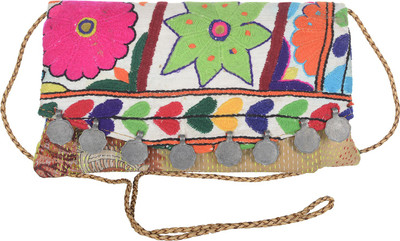 

Jewel Fab Art Women Casual Multicolor Cotton Sling Bag