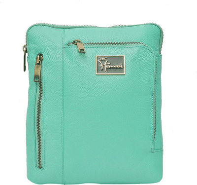 

Hawai Men & Women Formal Green Genuine Leather Sling Bag