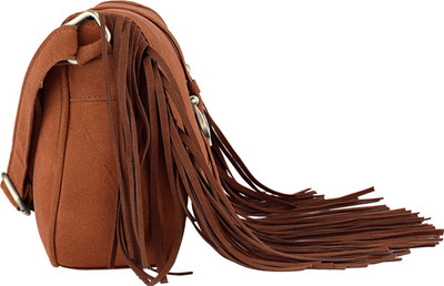 

Lino Perros Women Casual Brown Leatherette Sling Bag