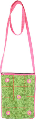 

Viniyog Women Casual Green, Pink Cotton Sling Bag