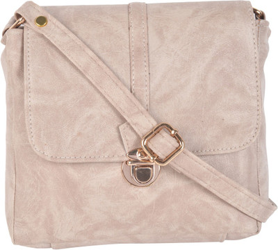 Kleio Women Casual Beige PU Sling Bag