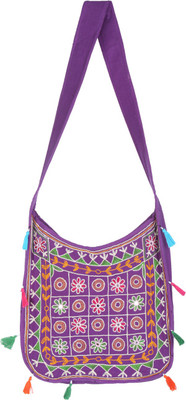 

Rajrang Women Casual Purple Cotton Sling Bag