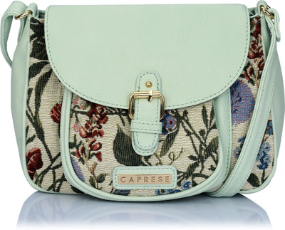 

Caprese Women Casual Green Leatherette Sling Bag