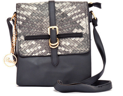 

BUSTA Girls Casual Black PU Sling Bag