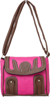 

Heels & Handles Women Casual Pink PU Sling Bag