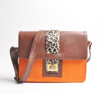 

Zaera Women Casual Orange PU Sling Bag
