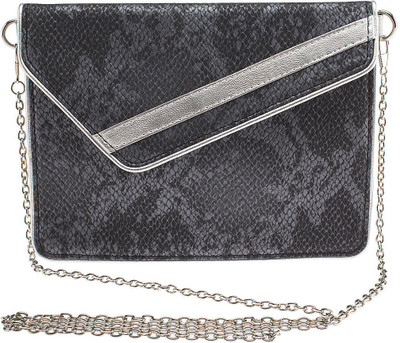 

Rivet Women Evening/Party Black PU Sling Bag