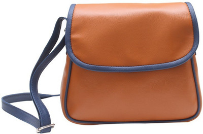 

The Parallels Women Formal Tan PU Sling Bag
