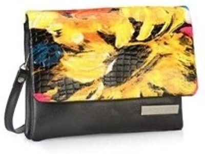 

Lino Perros Women Casual Black PU Sling Bag