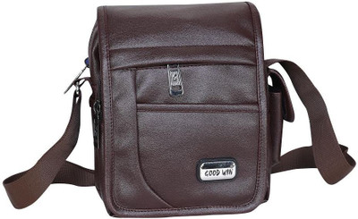 

Goodwin Men Casual Brown Leatherette Sling Bag