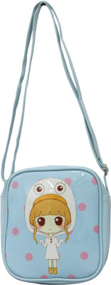 

Heels & Handles Women Casual Blue Leatherette, PU Sling Bag
