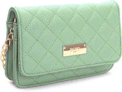 

BC BG Women Evening/Party Green Genuine Leather Sling Bag