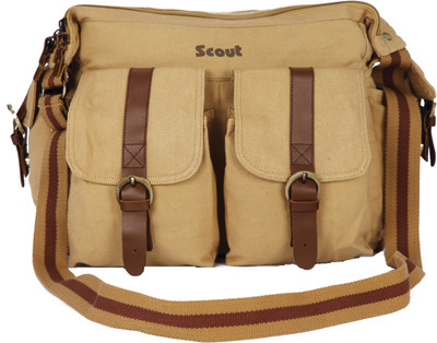 

Scout Men & Women Casual Beige Canvas Sling Bag