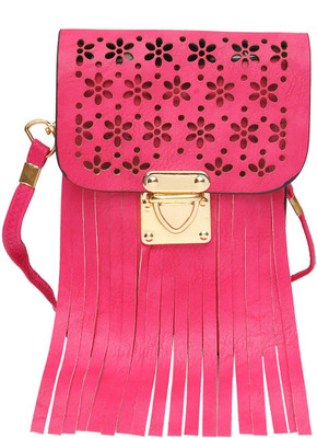 

Hawai Women Evening/Party Pink PU Sling Bag