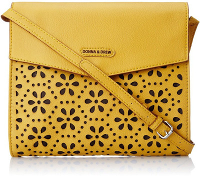 

Donna & Drew Women Casual Yellow PU Sling Bag